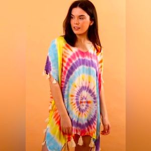 Surf Gypsy Tie Dye Beach Coverup M NEW